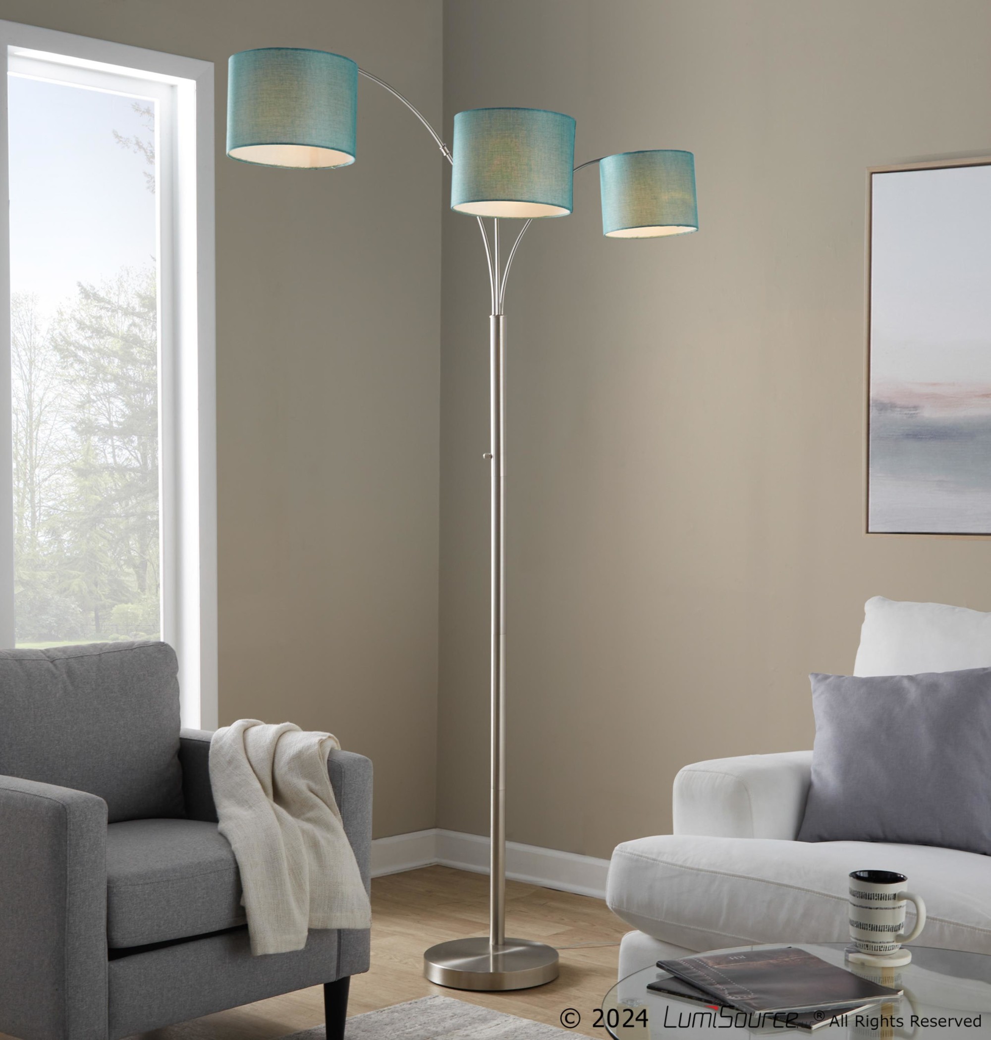 Willow Trio 84" Metal Floor Lamp